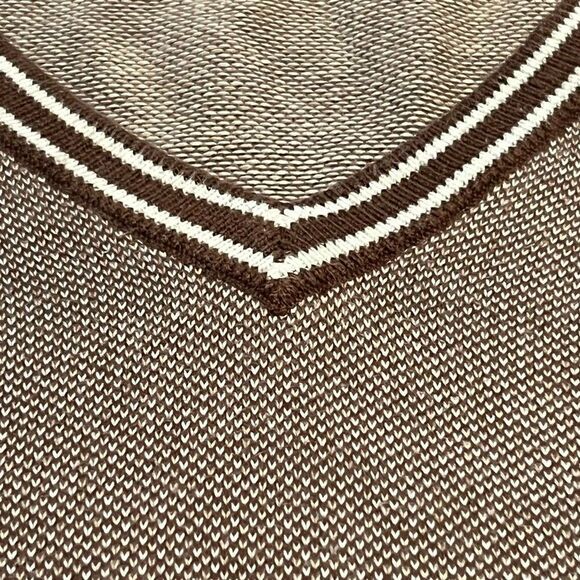 Mens BROOKS BROTHERS Tan Supima Cotton V-Neck Sweater / Size XL - Picture 3 of 4